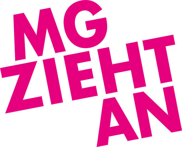 Helle Logo Variante von MG ZIEHT AN